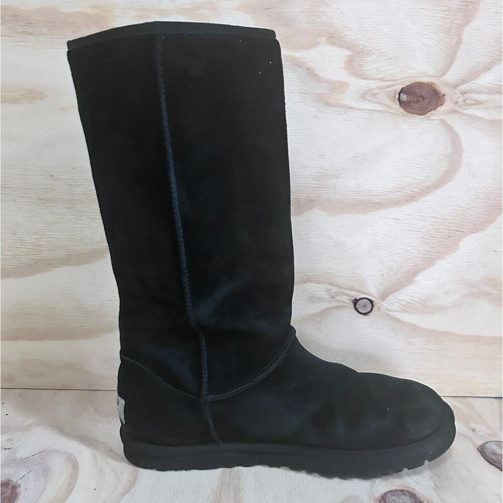Ugg Australia - Lo Pro Button Fold Over - Boots - Black - Women's - 7 - S/N 3387 View 5